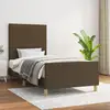Image de Cadre De Lit Sans Matelas Marron Foncé 80x200 Cm Tissu Vidaxl