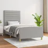 Image de Cadre De Lit Sans Matelas Gris Clair 90x190 Cm Tissu Vidaxl