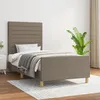 Image de Cadre De Lit Sans Matelas Taupe 90x200 Cm Tissu Vidaxl