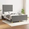 Image de Cadre De Lit Sans Matelas Gris Foncé 120x200 Cm Tissu Vidaxl