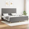Image de vidaXL Cadre de lit sans matelas gris foncé 160x200 cm tissu 3125147