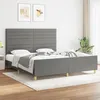 Image de Cadre De Lit Sans Matelas Gris Foncé 180x200 Cm Tissu Vidaxl