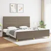 Image de Cadre De Lit Sans Matelas Taupe 200x200 Cm Tissu Vidaxl