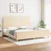 Image de Cadre De Lit Sans Matelas Crème 200x200 Cm Tissu Vidaxl