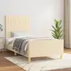 Image de Cadre De Lit Sans Matelas Crème 80x200 Cm Tissu Vidaxl