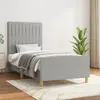 Image de Cadre De Lit Sans Matelas Gris Clair 90x190 Cm Tissu Vidaxl