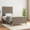 Image de Cadre De Lit Sans Matelas Taupe 90x200 Cm Tissu Vidaxl