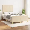 Image de Cadre De Lit Sans Matelas Crème 120x200 Cm Tissu Vidaxl