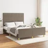 Image de Cadre De Lit Sans Matelas Taupe 140x190 Cm Tissu Vidaxl