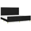 Image de Vidaxl cadre de lit sans matelas noir 200x200 cm tissu