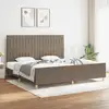 Image de Cadre De Lit Sans Matelas Taupe 200x200 Cm Tissu Vidaxl