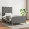 Image de Cadre De Lit Sans Matelas Gris Foncé 80x200 Cm Tissu Vidaxl