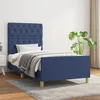 Image de Cadre De Lit Sans Matelas Bleu 80x200 Cm Tissu Vidaxl