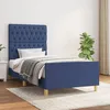 Image de Cadre De Lit Sans Matelas Bleu 90x200 Cm Tissu Vidaxl