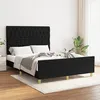 Image de Cadre De Lit Sans Matelas Noir 140x190 Cm Tissu Vidaxl