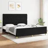 Image de vidaXL Cadre de lit sans matelas noir 180x200 cm tissu 3125318
