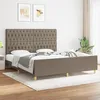 Image de Cadre De Lit Sans Matelas Taupe 180x200 Cm Tissu Vidaxl