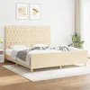 Image de vidaXL Cadre de lit sans matelas crème 180x200 cm tissu 3125321