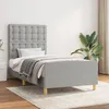 Image de Cadre De Lit Sans Matelas Avec Tête De Lit Gris Clair 80x200cm Vidaxl