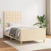 Image de Cadre De Lit Sans Matelas Avec Tête De Lit Crème 80x200cm Tissu Vidaxl
