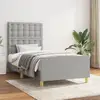 Image de Cadre De Lit Sans Matelas Avec Tête De Lit Gris Clair 90x190cm Vidaxl