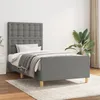 Image de Cadre De Lit Sans Matelas Gris Foncé 100x200 Cm Tissu Vidaxl