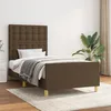 Image de Cadre De Lit Sans Matelas Marron Foncé 100x200 Cm Tissu Vidaxl