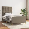 Image de Cadre De Lit Sans Matelas Taupe 100x200 Cm Tissu Vidaxl