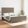 Image de Cadre De Lit Sans Matelas Taupe 140x190 Cm Tissu Vidaxl