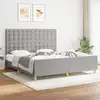 Image de Cadre De Lit Sans Matelas Gris Clair Tissu Vidaxl
