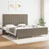 Image de Cadre De Lit Sans Matelas Taupe Tissu Vidaxl