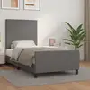Image de Cadre De Lit Sans Matelas Gris 90x200 Cm Similicuir Vidaxl