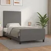 Image de vidaXL Cadre de lit avec tête de lit Gris 90x200 cm Similicuir3125431