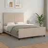 Image de Cadre De Lit Sans Matelas Cappuccino 140x190 Cm Similicuir Vidaxl