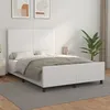 Image de Cadre De Lit Sans Matelas Blanc 140x200 Cm Similicuir Vidaxl