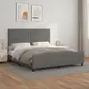 Image de Cadre De Lit Sans Matelas Gris 160x200 Cm Similicuir Vidaxl