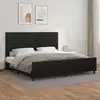 Image de Cadre De Lit Sans Matelas Noir 200x200 Cm Similicuir Vidaxl
