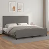 Image de Cadre De Lit Sans Matelas Gris 200x200 Cm Similicuir Vidaxl