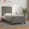 Image de Cadre De Lit Sans Matelas Gris 100x200 Cm Similicuir Vidaxl