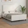 Image de Cadre De Lit Sans Matelas Blanc 120x200 Cm Similicuir Vidaxl