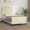 Image de Cadre De Lit Sans Matelas Crème 80x200 Cm Similicuir Vidaxl