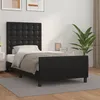 Image de Cadre De Lit Sans Matelas Noir 90x200 Cm Similicuir Vidaxl