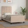 Image de Cadre De Lit Sans Matelas Cappuccino 90x200 Cm Similicuir Vidaxl