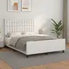 Image de Cadre De Lit Sans Matelas Blanc 140x200 Cm Similicuir Vidaxl