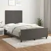 Image de Cadre De Lit Sans Matelas Gris Foncé 120x200 Cm Velours Vidaxl