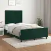 Image de Cadre De Lit Sans Matelas Vert Foncé 120x200 Cm Velours Vidaxl
