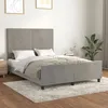 Image de Cadre De Lit Sans Matelas Gris Clair 140x190 Cm Velours Vidaxl