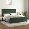 Image de vidaXL Cadre de lit sans matelas vert foncé 160x200 cm velours 3125644