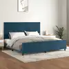 Image de Cadre De Lit Sans Matelas Bleu Foncé 200x200 Cm Velours Vidaxl