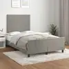 Image de Cadre De Lit Sans Matelas Gris Clair 120x200 Cm Velours Vidaxl